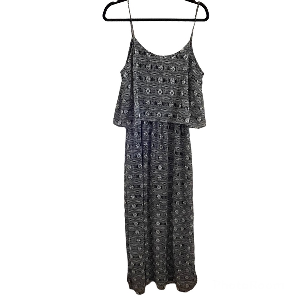Liberty Love Maxi Dress, Black & White pattern - L